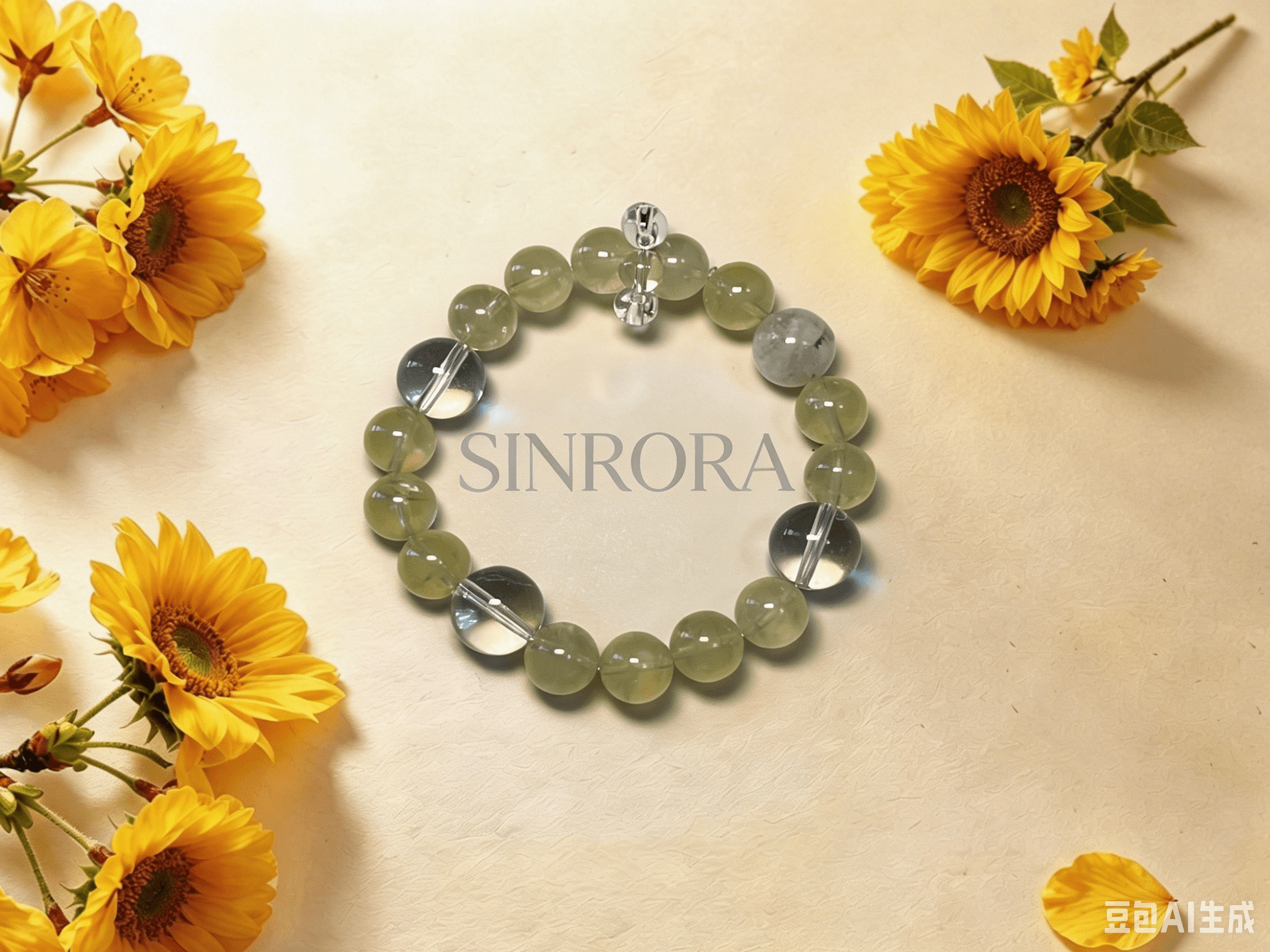 Lemon Quartz Clear Crystal Beaded Bracelet Handmade Solar Plexus Chakra Jewelry Gift Her